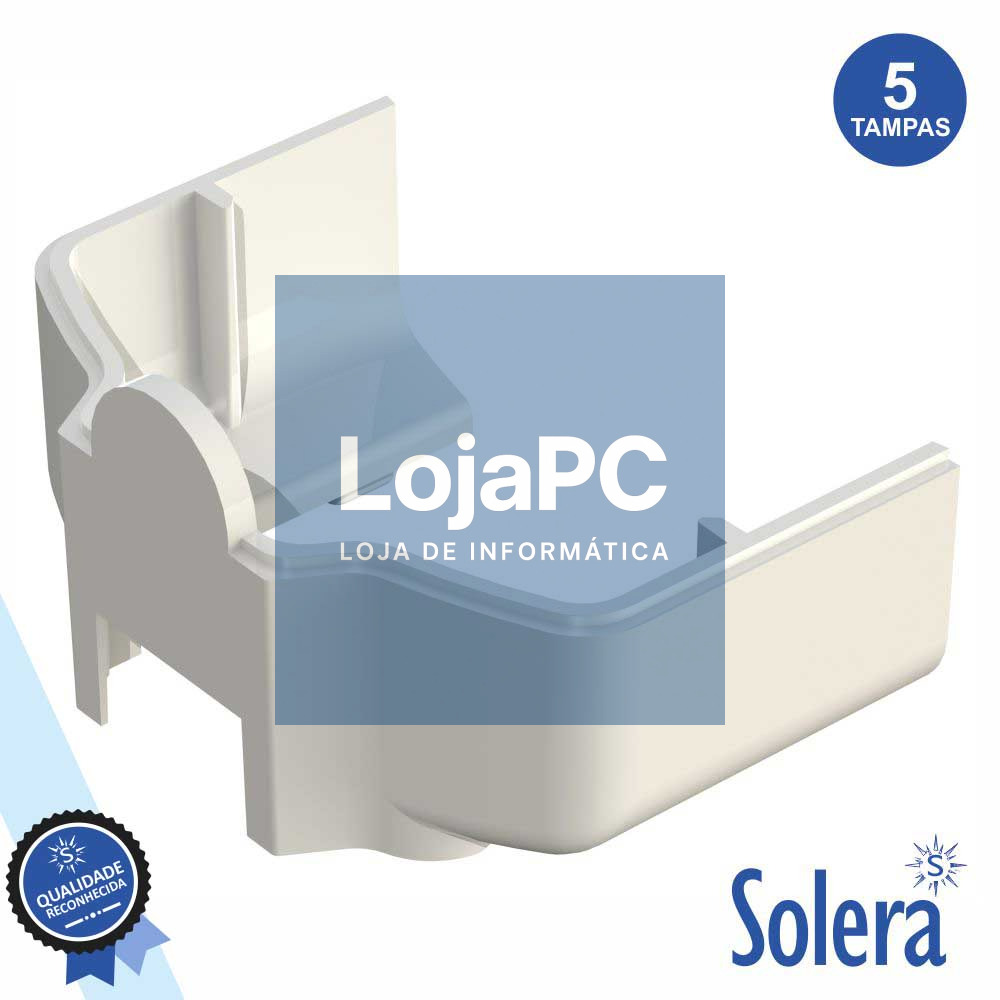 CONJUNTO 5 TAMPAS P/ CALHA TÉCNICA PVC SOLERA