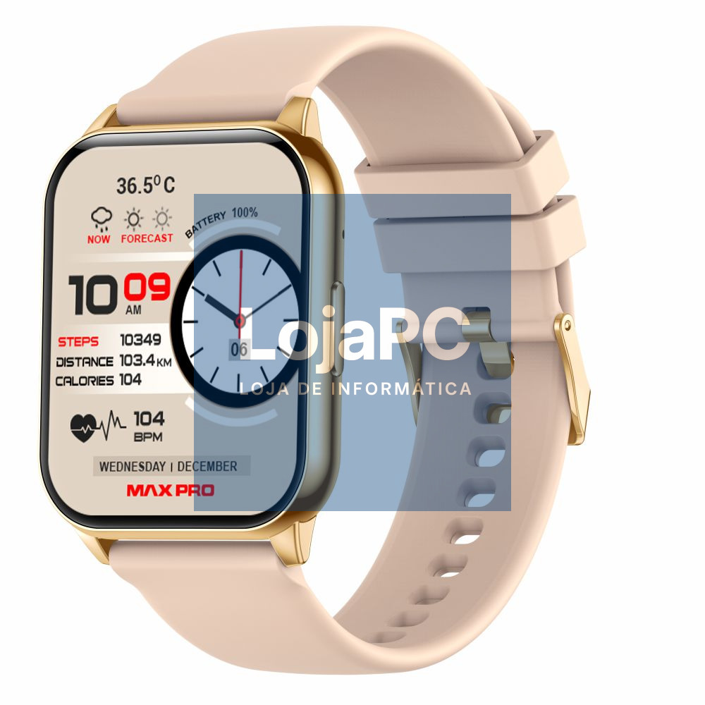 SmartWatch 1.96" IP67 P/ Android iOS Rose Gold
