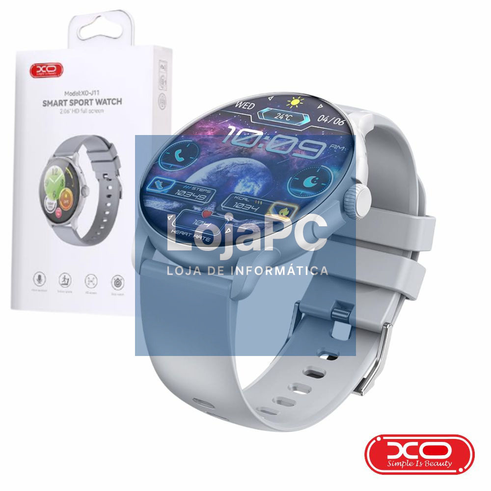 SmartWatch P/ Android iOS IP68 Cinzento XO