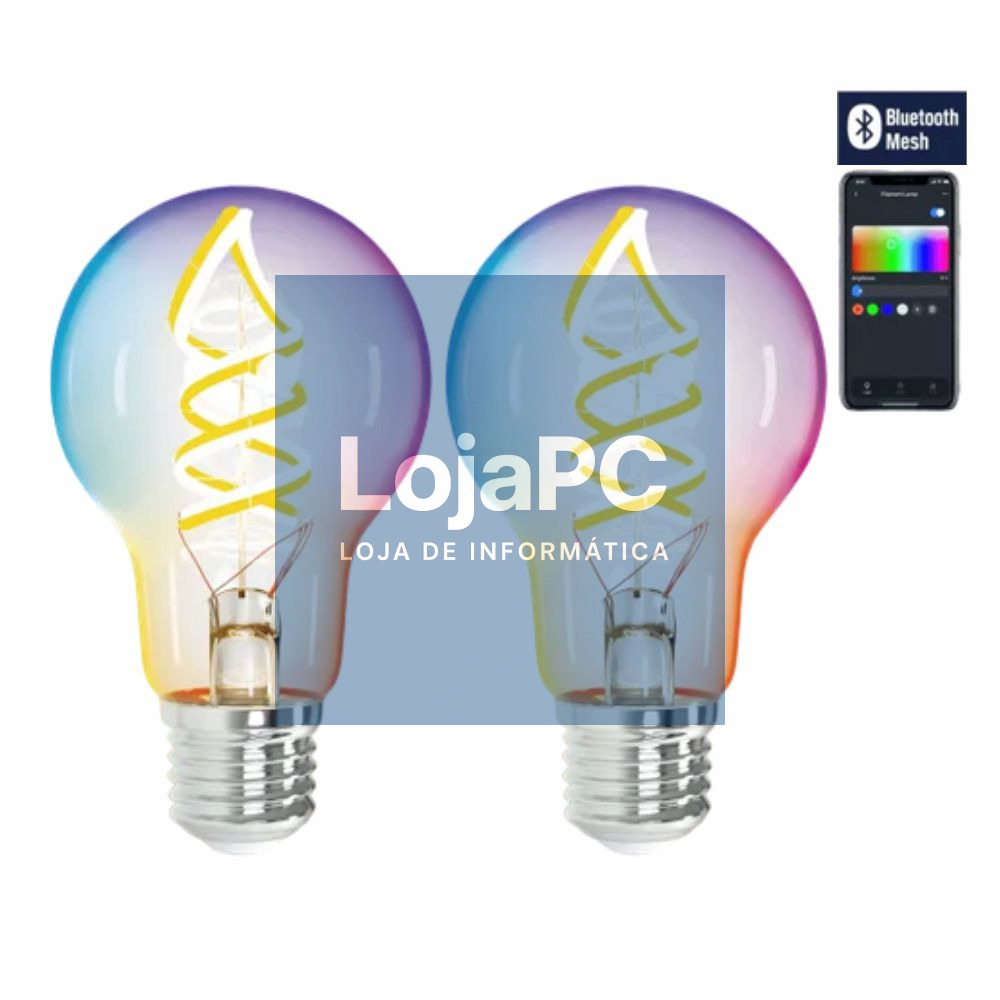 Conjunto 2 Lâmpadas E27 4.9W 230V LED Globo RGB Bluetooth