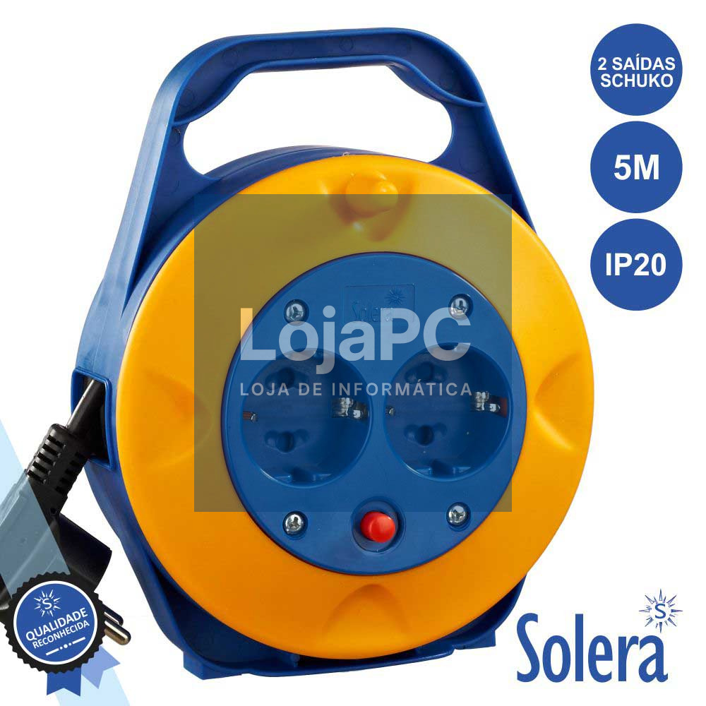EXTENSÃO TOMADA ELÉTRICA C/ 2 SAÍDAS 5M SOLERA