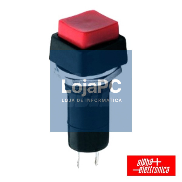 INTERRUPTOR PRESSÃO QUADRADO ON-OFF VERMELHO