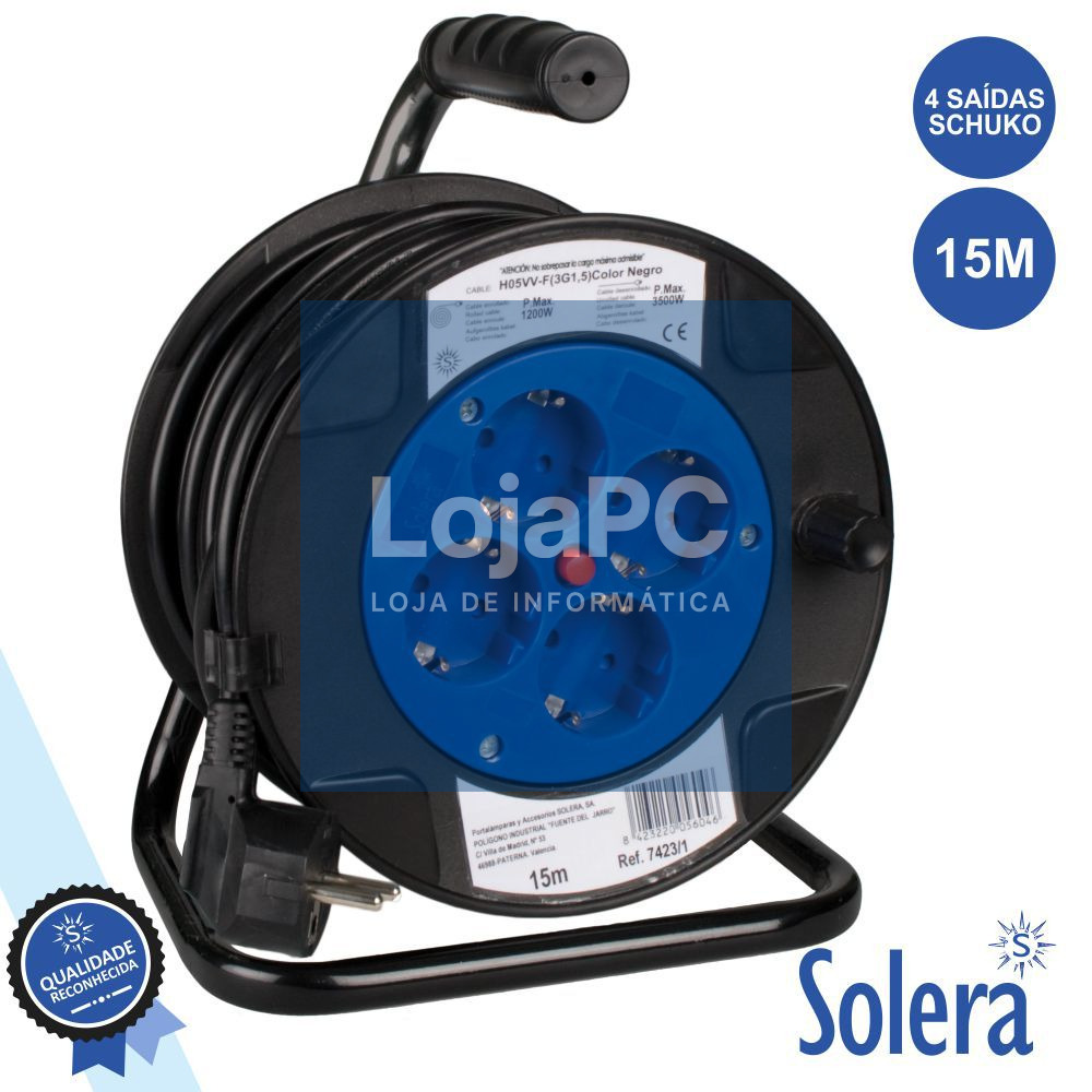 EXTENSÃO TOMADA ELÉTRICA C/ 4 SAÍDAS 15M SOLERA