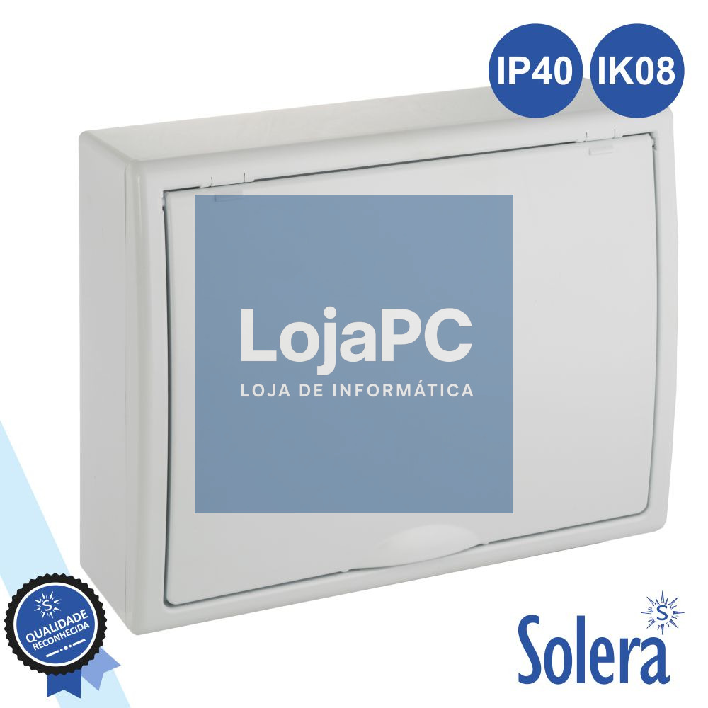 CAIXA DISTRIBUIÇÃO ELÉTRICA 12 ELEMENTOS IP40 IK08 SOLERA