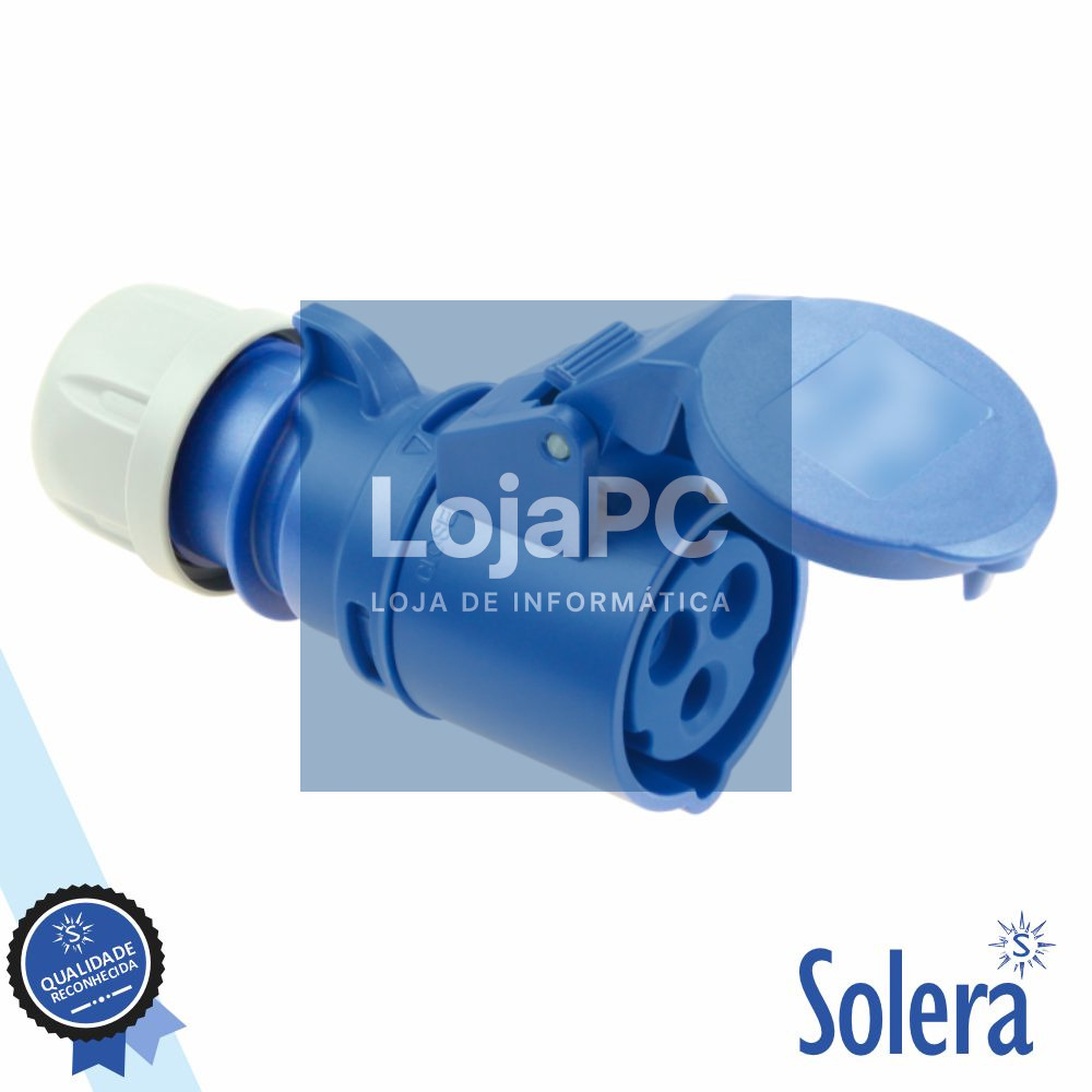 Ficha Industrial CEE Fêmea 32A 2P+T 230V IP44 SOLERA