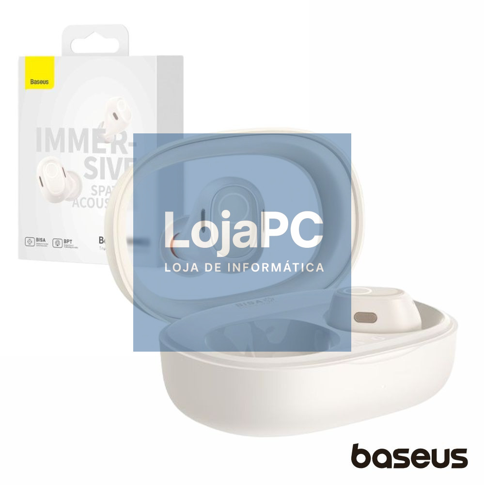 Auriculares Earbuds TWS Bluetooth Branco Bowie WM03 BASEUS