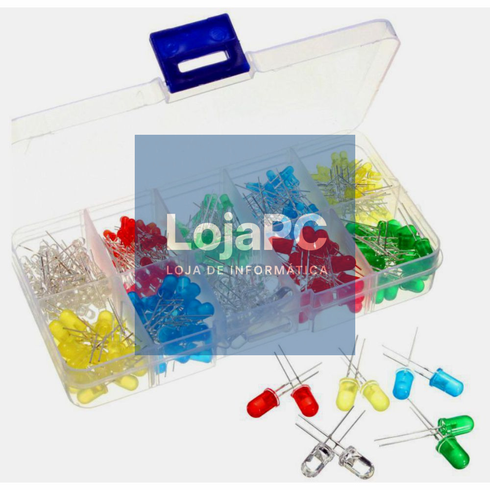 Conjunto de 300 LEDS 3mm-5mm Cores Sortidas
