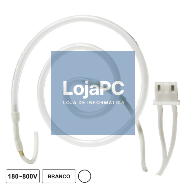 LÂMPADA TUBULAR 180-800V NÉON ESPIRAL BRANCO