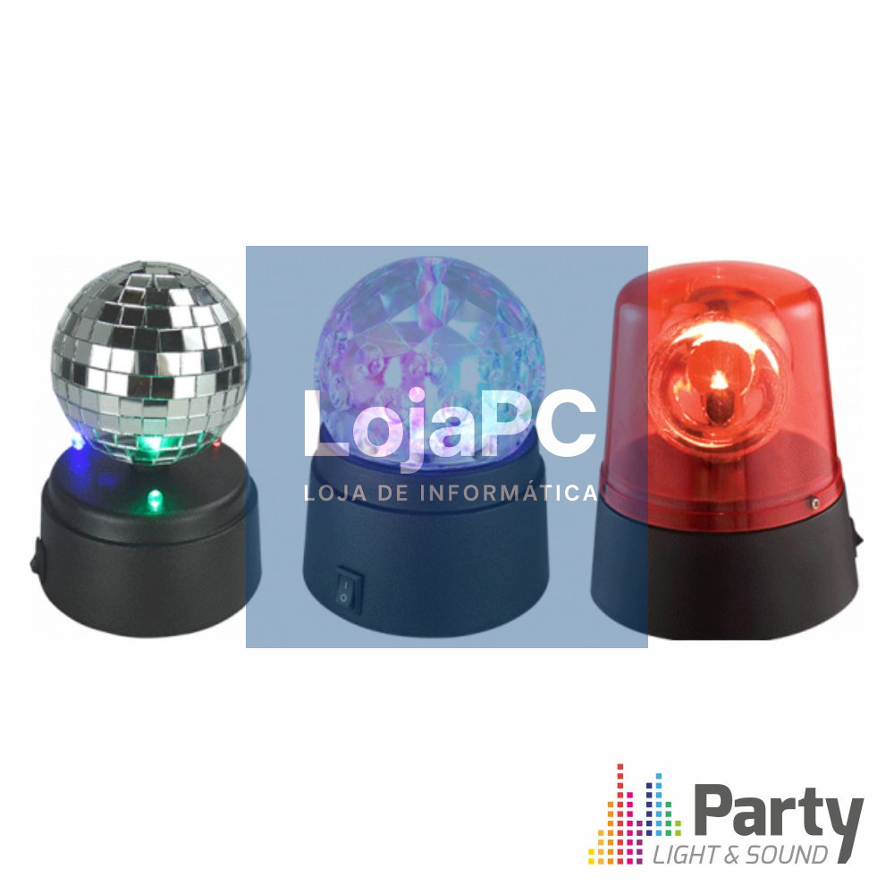 Conjunto de 3 Efeitos Luz PARTY