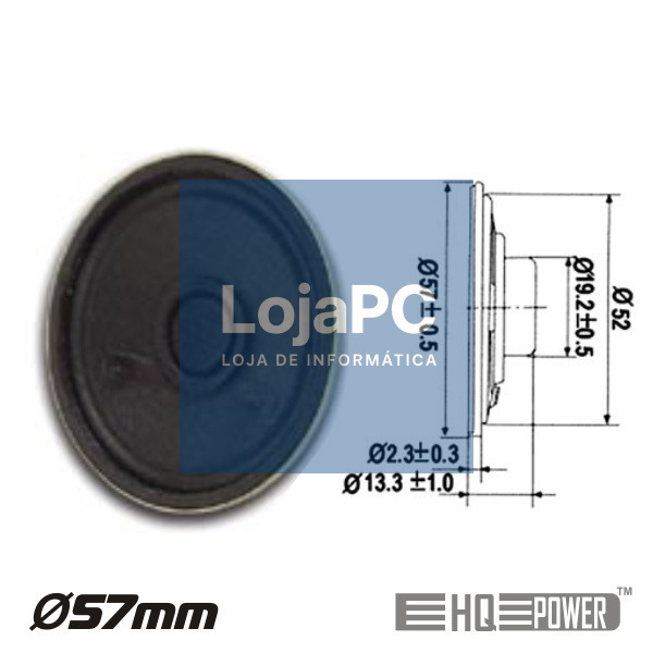 ALTIFALANTE MINIATURA 1W 8 OHM 57MM HQ POWER