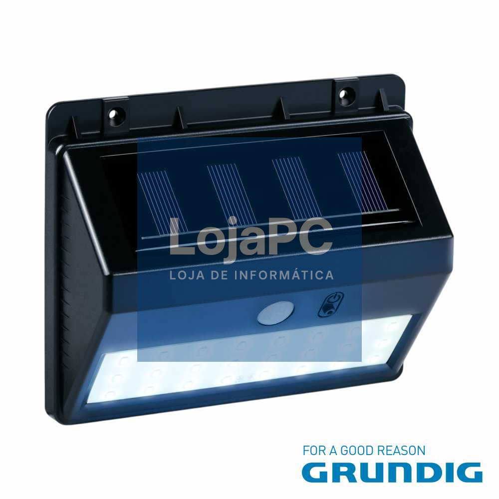Aplique LED Solar C/ Sensor Movimento PIR GRUNDIG