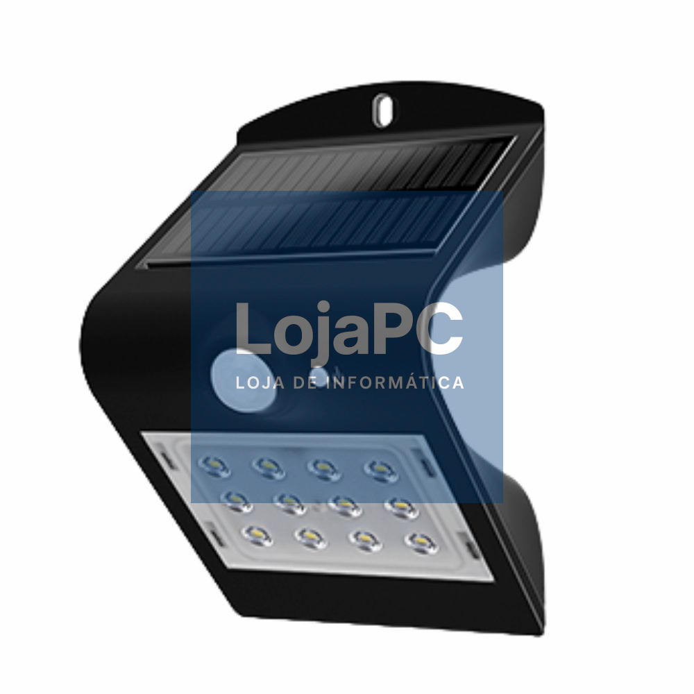 Aplique Exterior Solar 1.5W IP65 C/ Sensor Movimento PIR