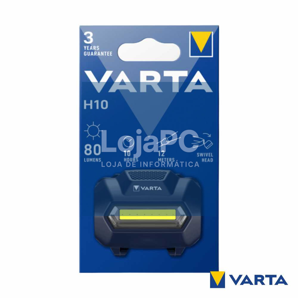 Lanterna De Cabeça LED COB H10 Pro Azul IPX4 VARTA