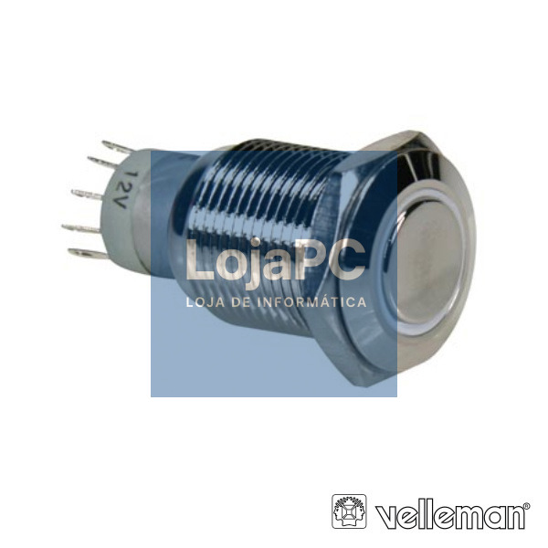 INTERRUPTOR REDONDO DE METAL SPDT 1NA 1NC ANEL BRANCO