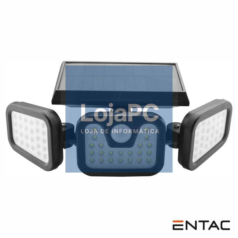 Candeeiro Exterior 15W C/ Sensor PIR Painel Solar ENTAC