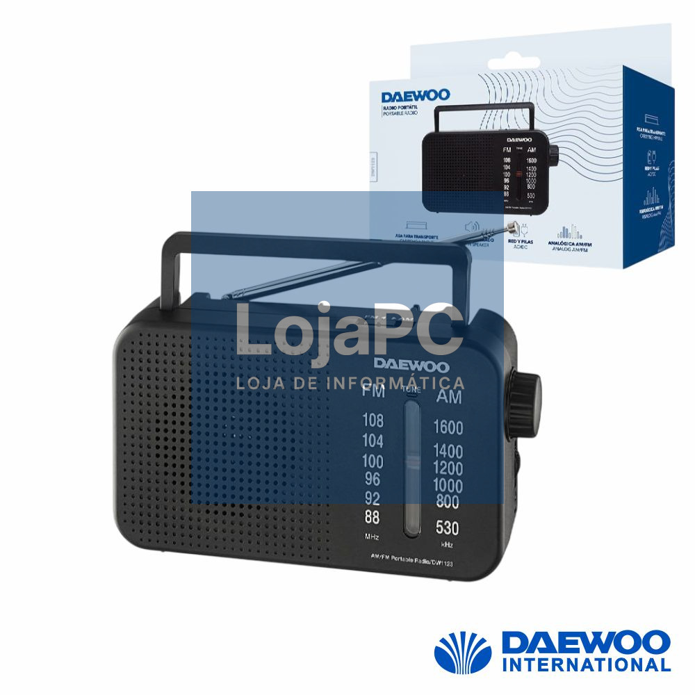 Rádio AM/FM Portátil AC/DC DAEWOO