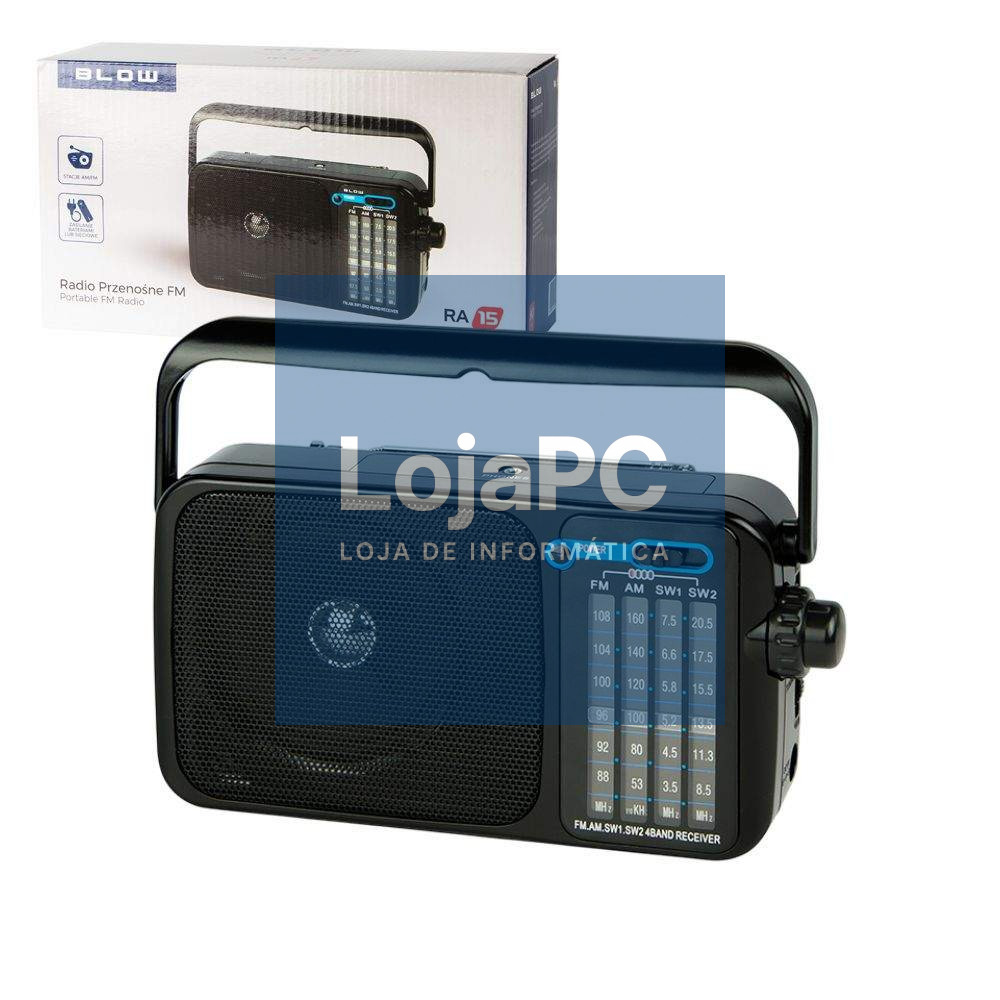 Rádio Portátil AM/FM 230V / Pilhas