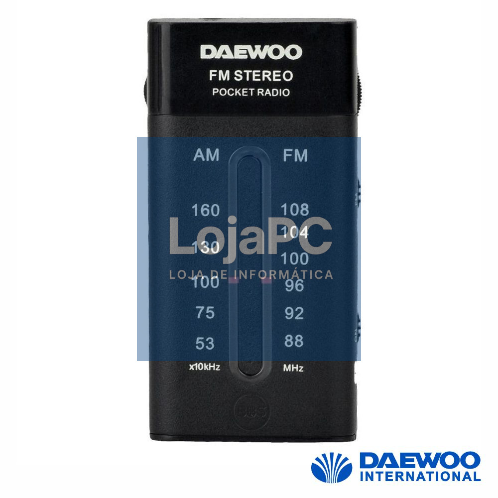 Rádio Portátil AM/FM Preto DAEWOO
