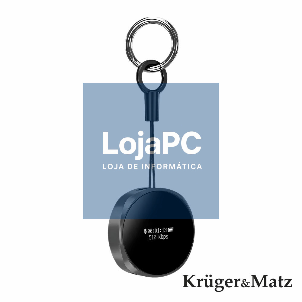 Gravador de Voz Digital Visor LCD 8GB USB-C KRUGERMATZ