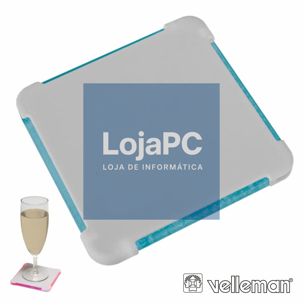 PORTA-COPOS C/ 2LEDS VERMELHOS E 2LEDS AZUIS VELLEMAN