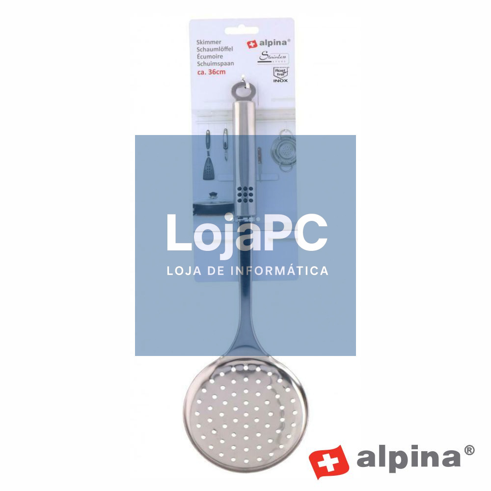 Escumadeira de Aço Inoxidável 36cm ALPINA