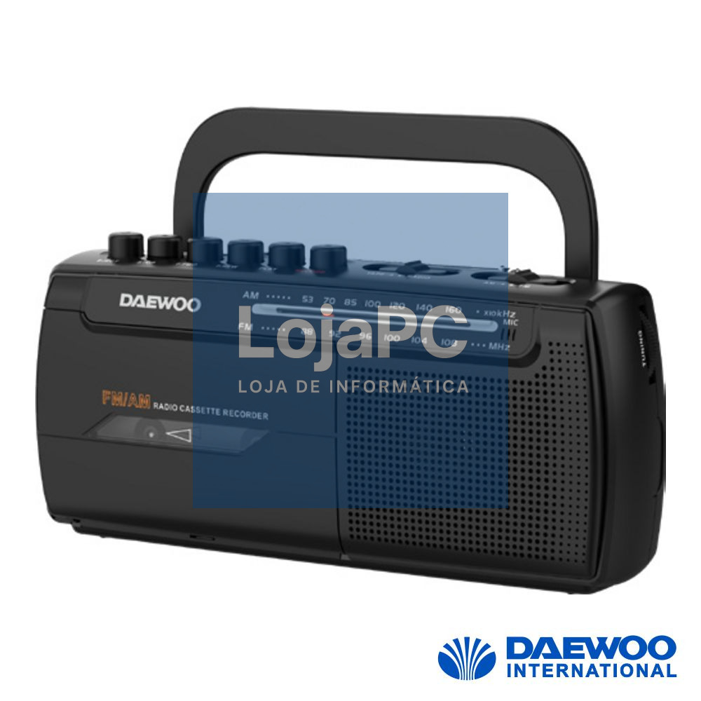 Rádio Portátil AM/FM Cassete C/ Gravador DAEWOO