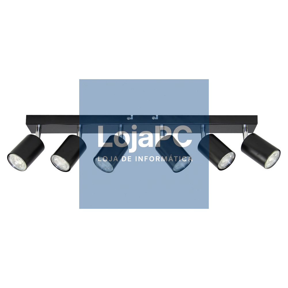 Candeeiro LED Teto/Parede 6x50W IP20 Preto ADVITI