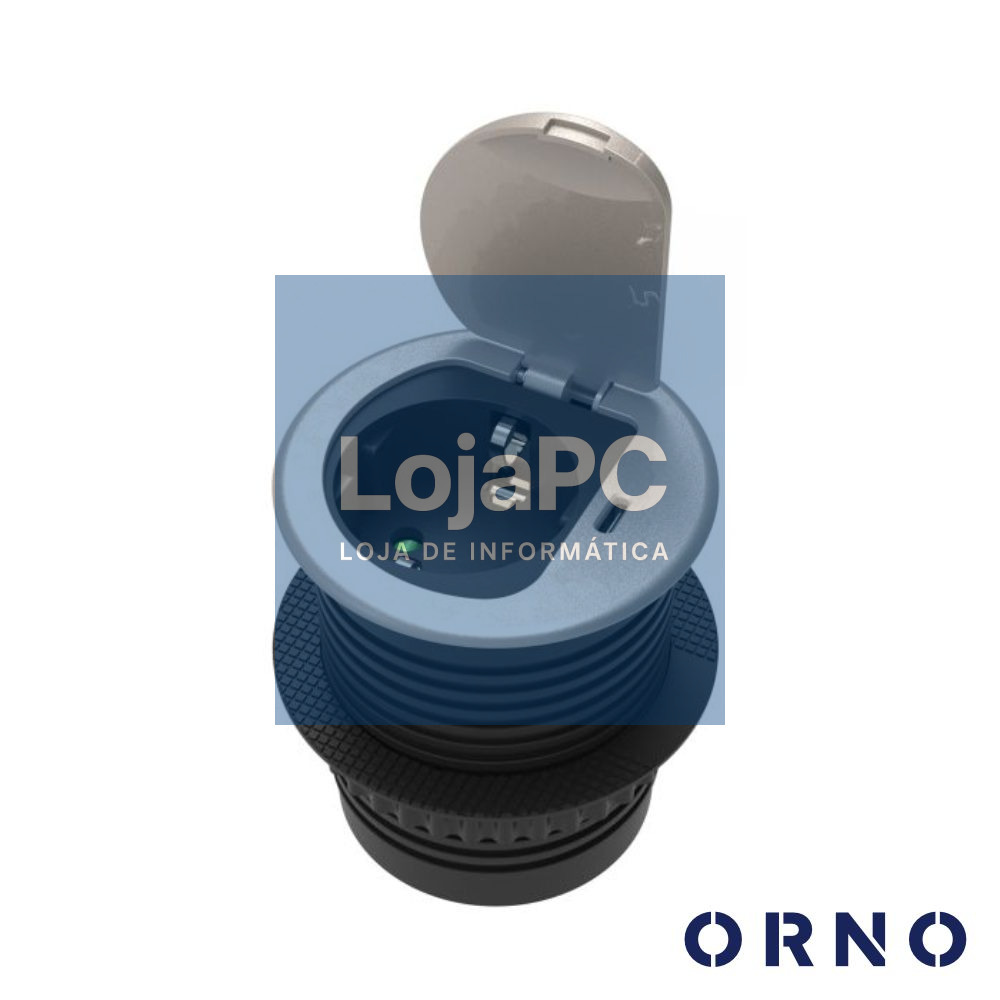 Tomada Elétrica P/ Secretária C/ 1 Saída E 1 USB-C ORNO