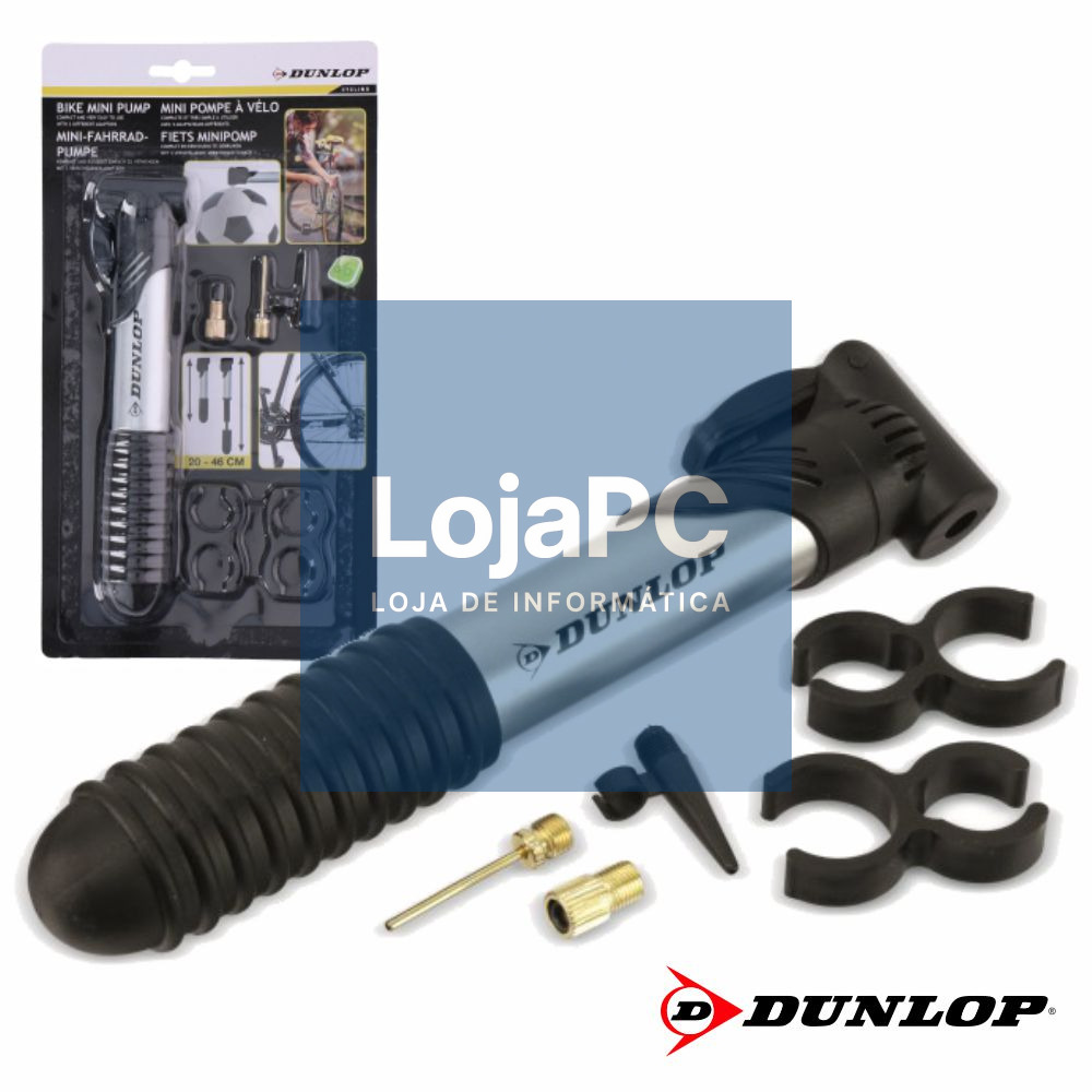 BOMBA MANUAL DE MÃO  C/ 3 ADAPTADORES DUNLOP