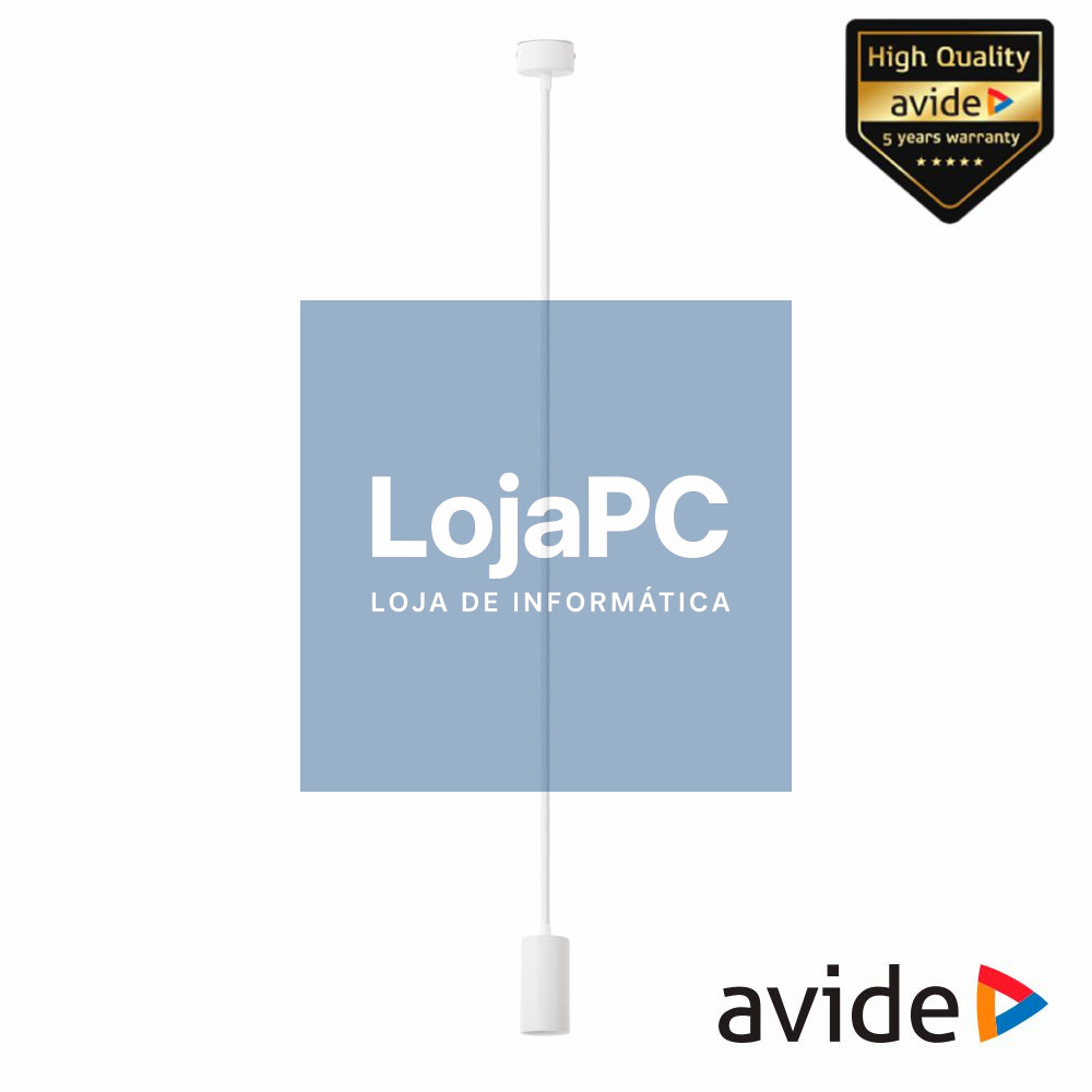 Candeeiro Teto Metálico GU10 100mm Branco AVIDE
