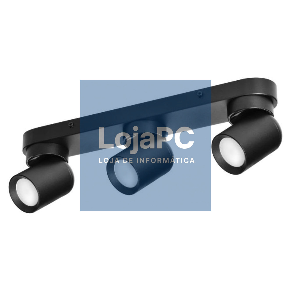 Candeeiro LED Teto/Parede IP20 Preto ADVITI