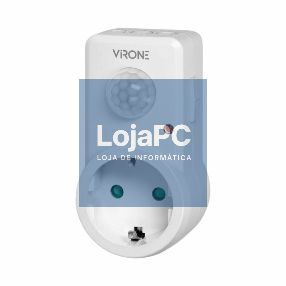 Ficha Elétrica Adaptadora 1x Schuko C/ Sensor Movimentos