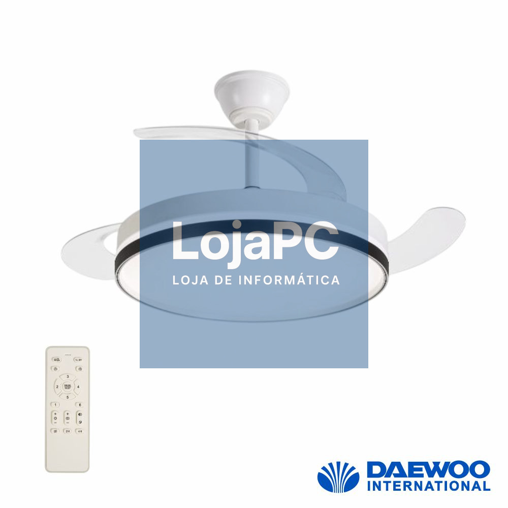 Ventoinha De Teto 30W 106cm C/ Iluminação LED 36W C/ Comando