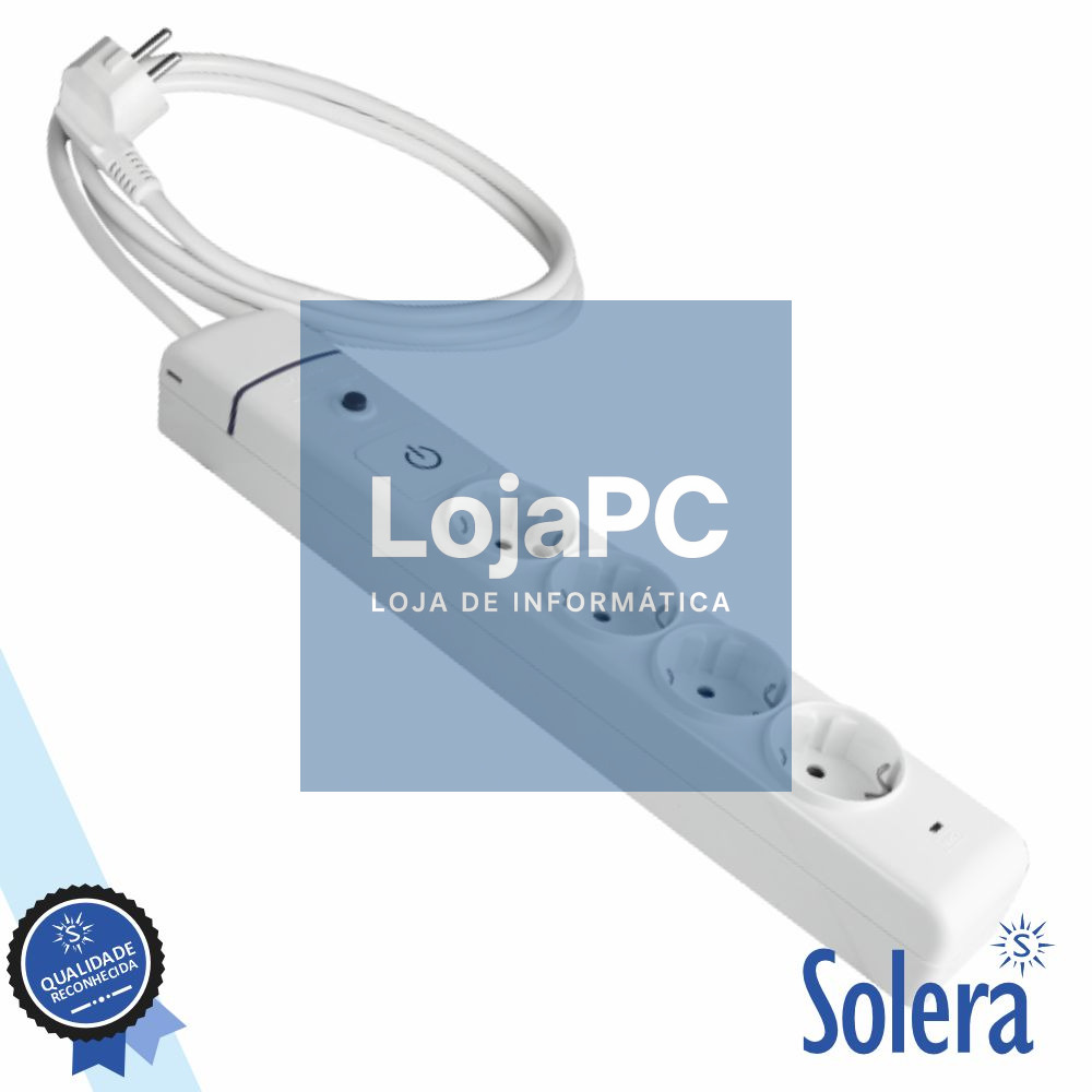 Tomada Elétrica C/ 4 Saídas Interruptor 1.5M ION SOLERA