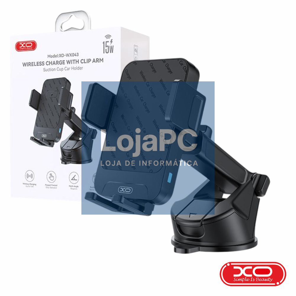 Suporte Telemóvel Com Carregador Indução Qi 15W PD XO