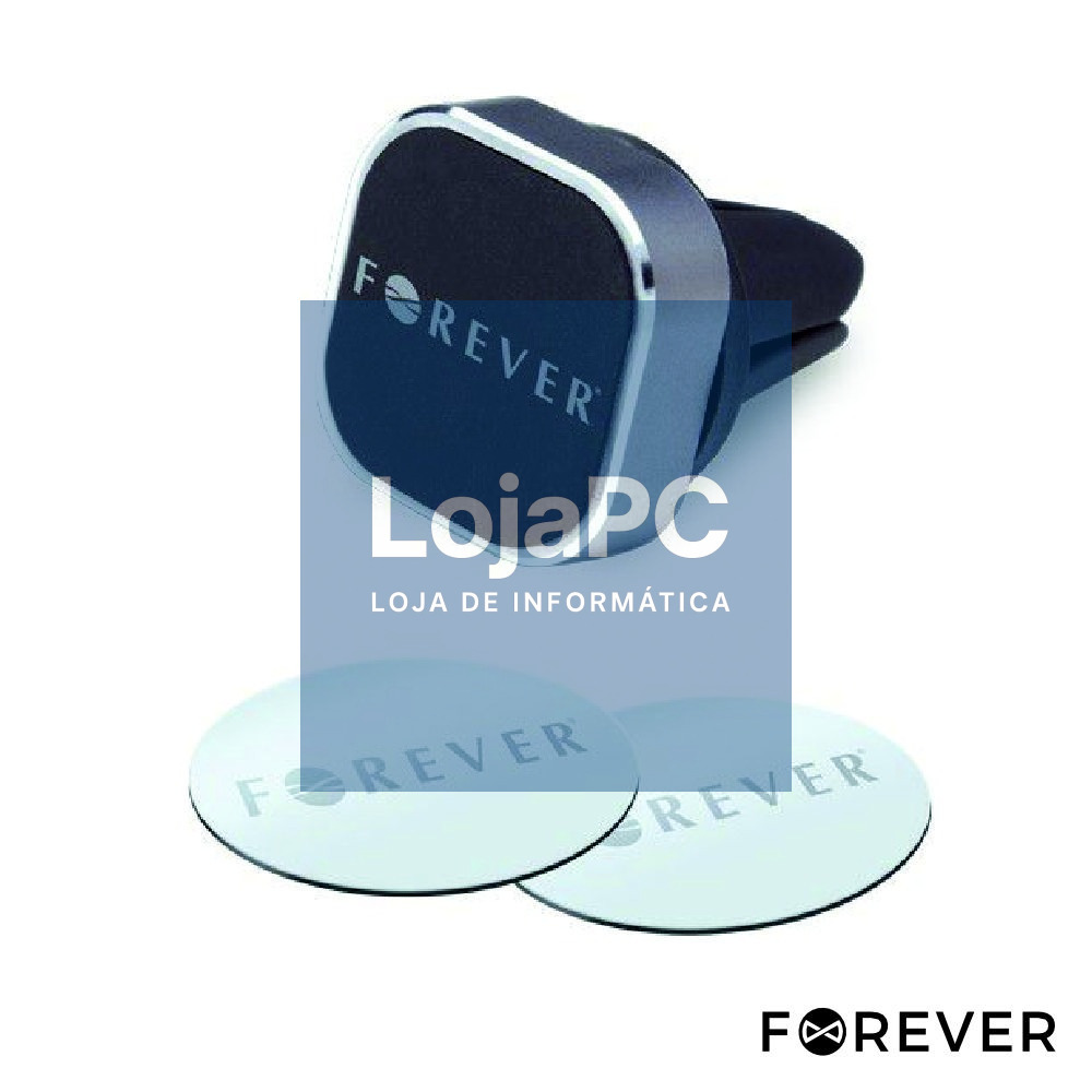 SUPORTE MAGNÉTICO UNIVERSAL TELEMÓVEL E GPS PRETO FOREVER