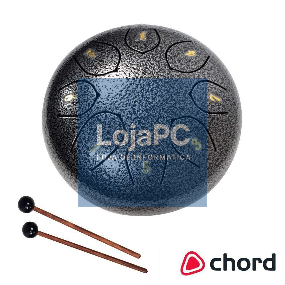Steel Tongue Drum 6" 8 Notas Prateado CHORD