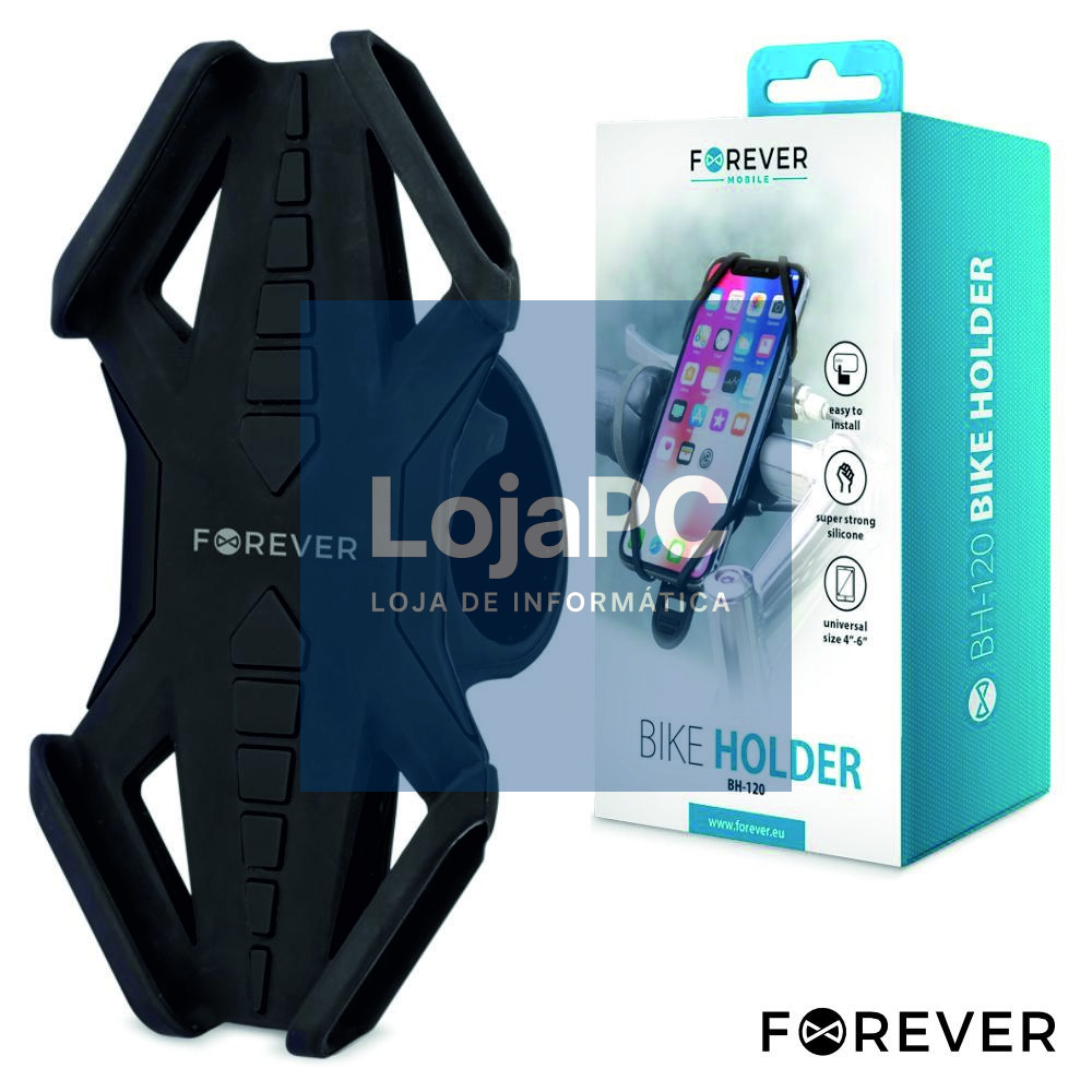 SUPORTE TELEMÓVEL 4"A 6" P/ MOTOS E BICICLETAS PRETO FOREVER