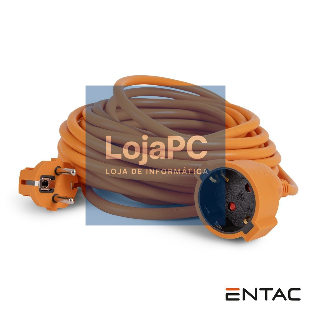 Extensão Elétrica 1x Schuko 3G1.5 10m Laranja ENTAC
