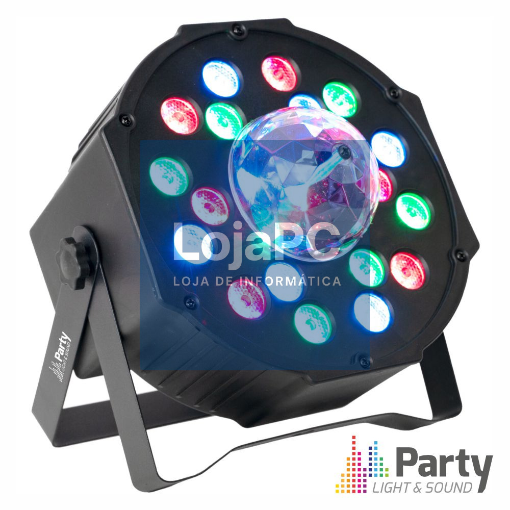 Projetor Par C/ 18 LEDS Astro DMX PARTY