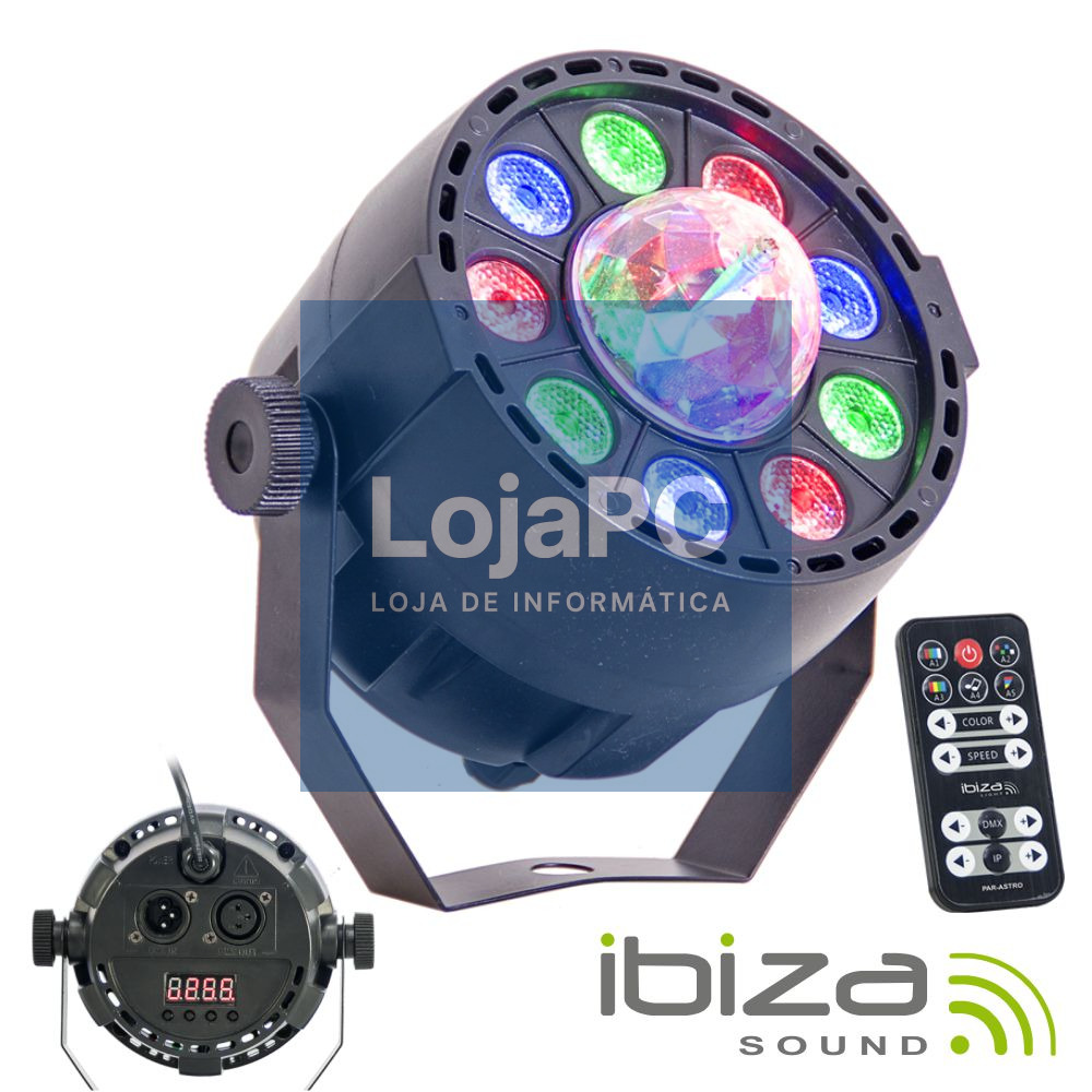 Projetor Luz C/ 9 LEDS RGBW DMX IBIZA
