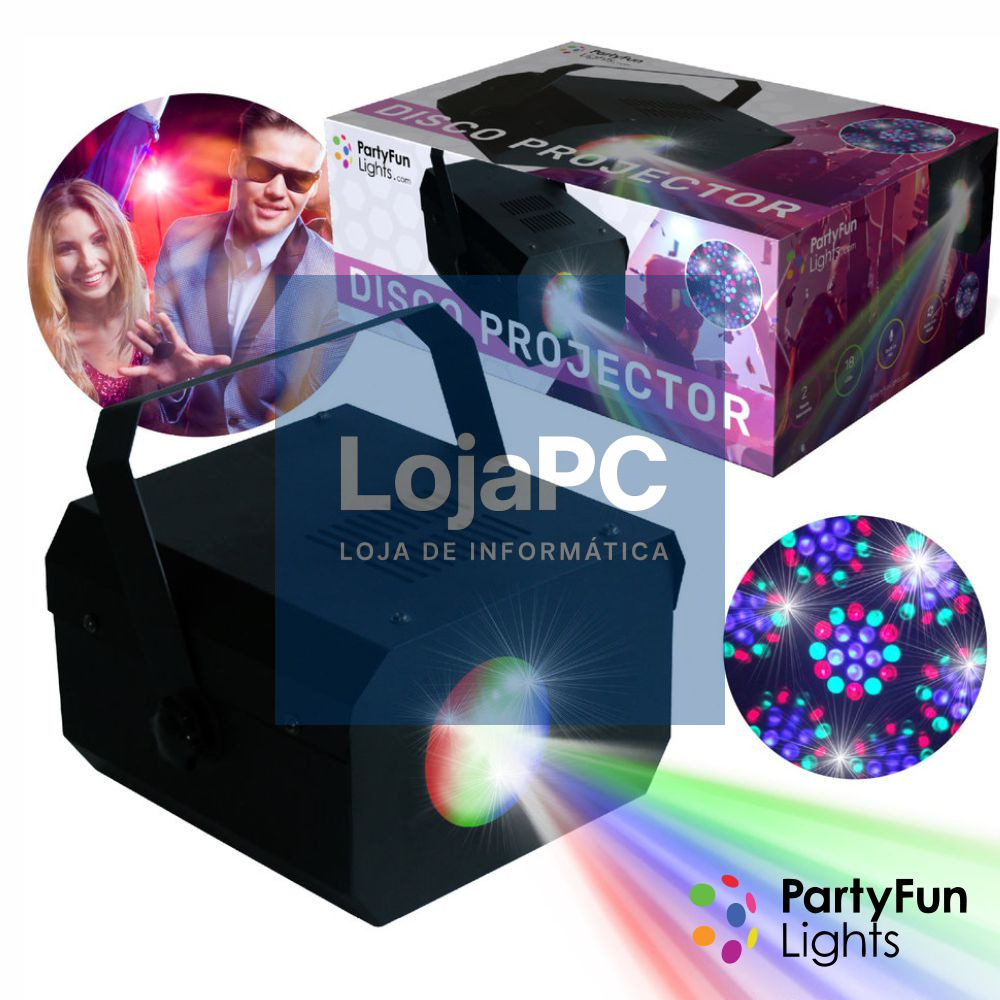 Projetor Luz C/ 18 LEDS RGB 12V 54lm PARTYFUN