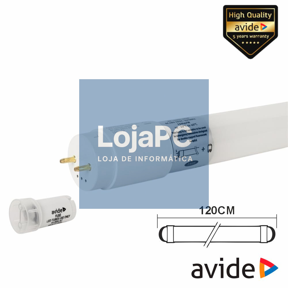 Lâmpada Tubular T8 18W 120cm LEDS G13 4000K 2700lm AVIDE