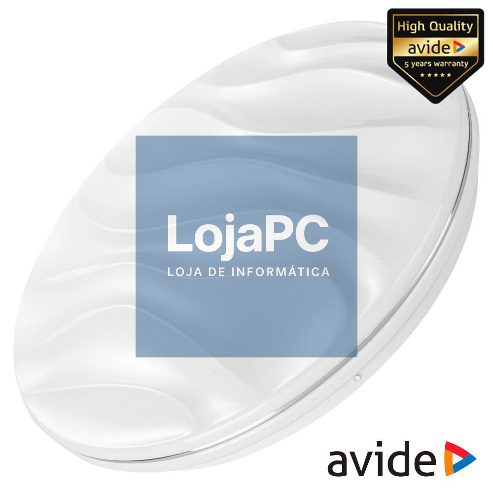 Aplique LED Redondo 24W 380mm 6400K 2200lm Selene AVIDE