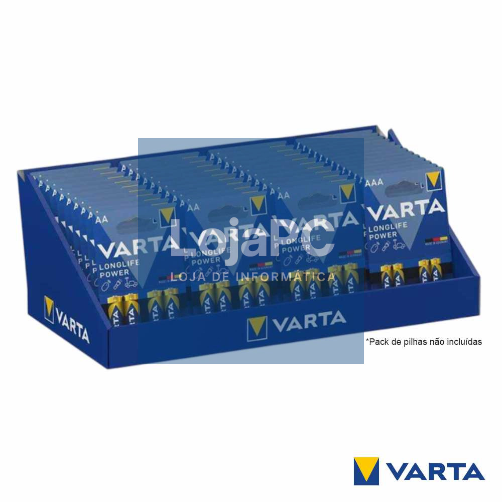 Expositor Em Cartão P/ 30 Blisters AAA 13 Blisters AA VARTA