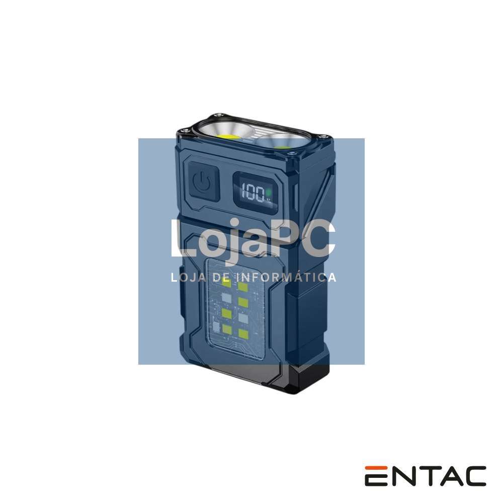 Lanterna Bolso LED Alumínio 5W+COB C/ USB-C 200lm ENTAC