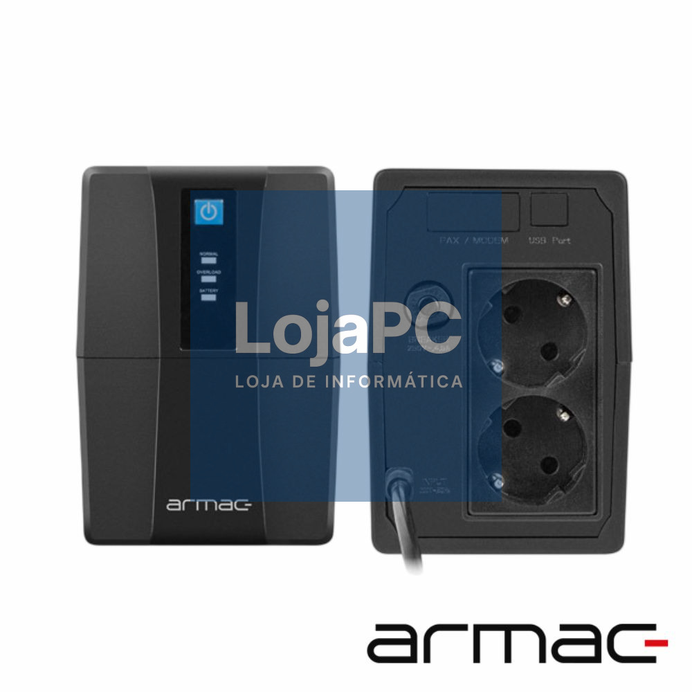 UPS Interativa LED 650VA 390W 2xSchuko ARMAC