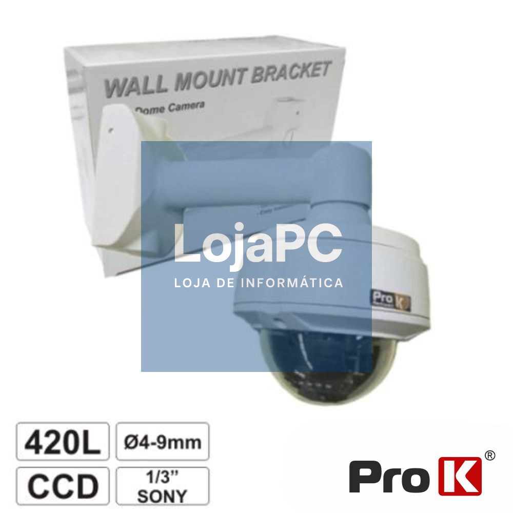 CÂMARA VIGILÂNCIA DOME CCD CORES PTZ 420L 1/3" SONY PROK