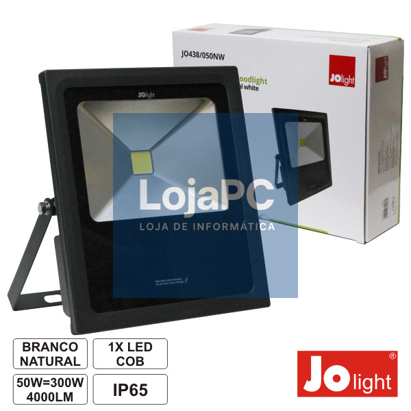 FOCO LED 50W 100-240V BRANCO NATURAL 4000LM IP65 SLIM JOLIGH