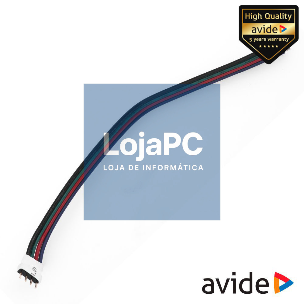 Adaptador Macho P/ Alimentação de Fitas LED RGB AVIDE